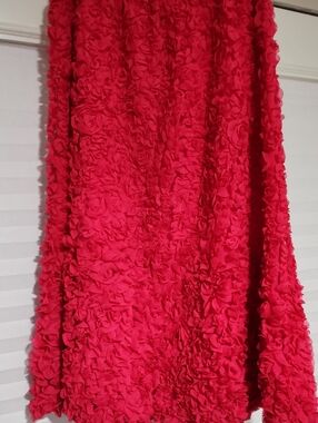 Maeve Vibrant Pink A-Line Rosette Maxi Skirt